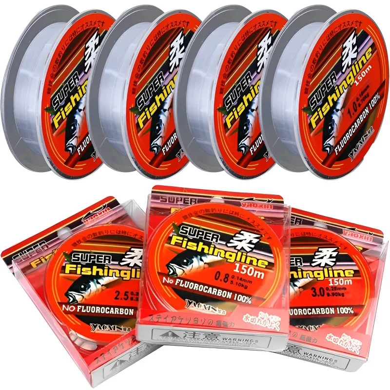

100M Outdoor Nylon Fishing Line Strong Pull Fluorocarbon Coated Monofilament Wear-resistant Carp Fishing Leader Line Tool