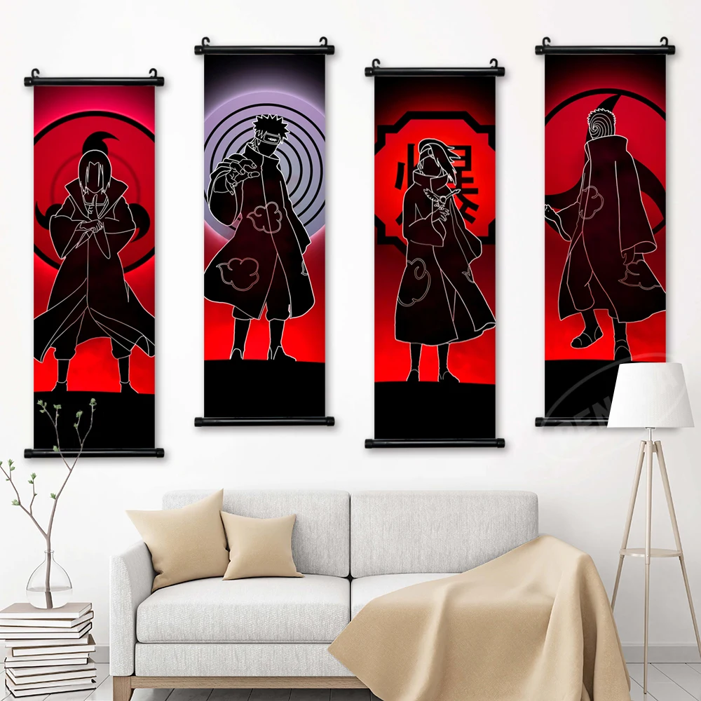 

Naruto Canvas Print Deidara Painting Wall Art Picture Uchiha Obito Poster Anime Home Decor Uchiha Madara Bedroom Hanging Scrolls