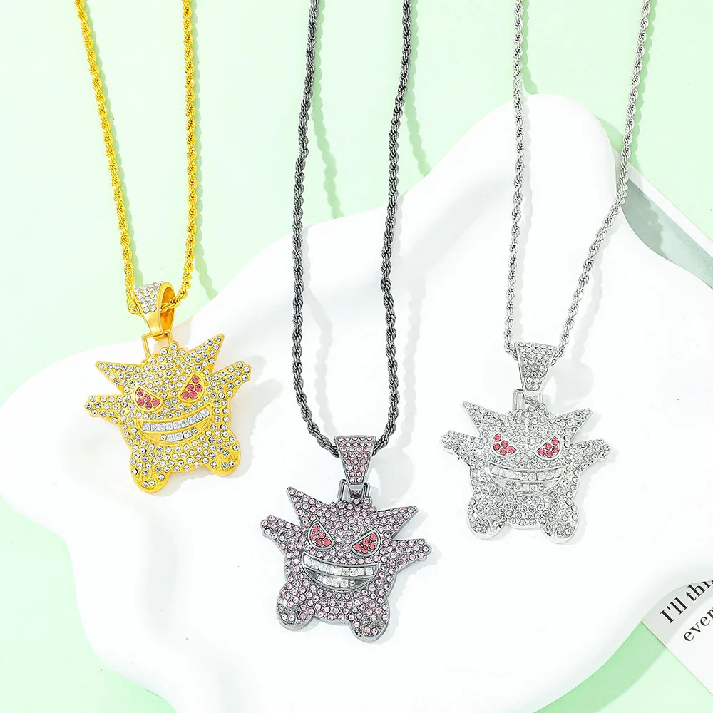 Pokemon Anime Cartoon Figure Gengar Necklace Fashion Full