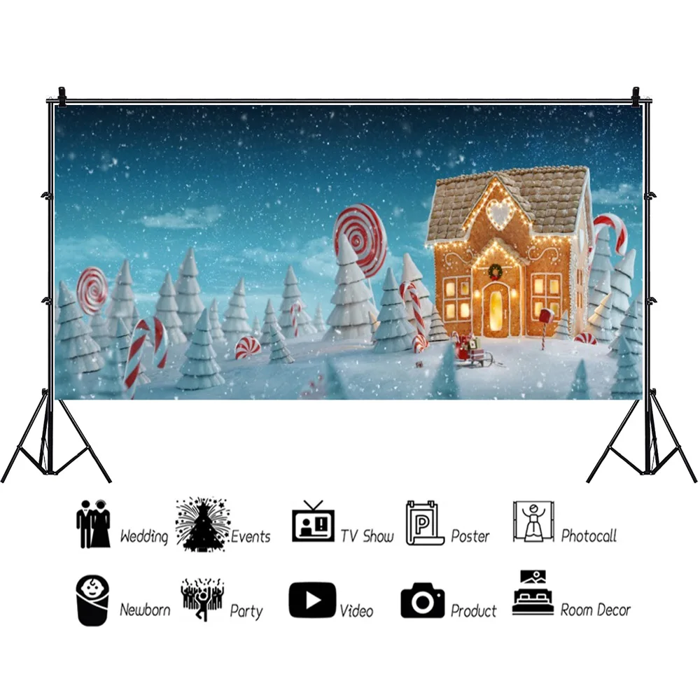 

Christmas Party Banner Christmas Tree Light Backdrop Photography Baby Portrait Photographic Background Photo Studio Photocall