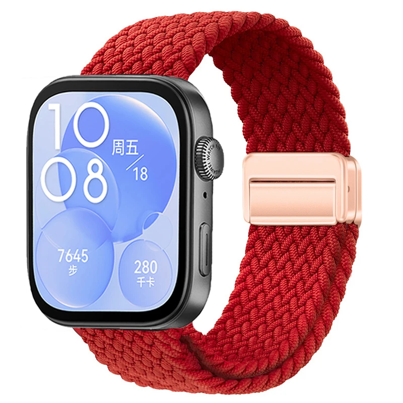 Breathable Magnetic Adjustable Woven Nylon Watch Strap Replacement Band