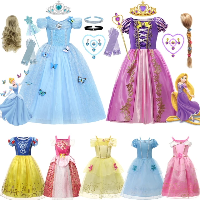 Vestido Disney Cinderela princesa feminino, roupas infantis, Butterfley,  fantasia infantil, roupas de festa de Halloween, 2-10t - AliExpress