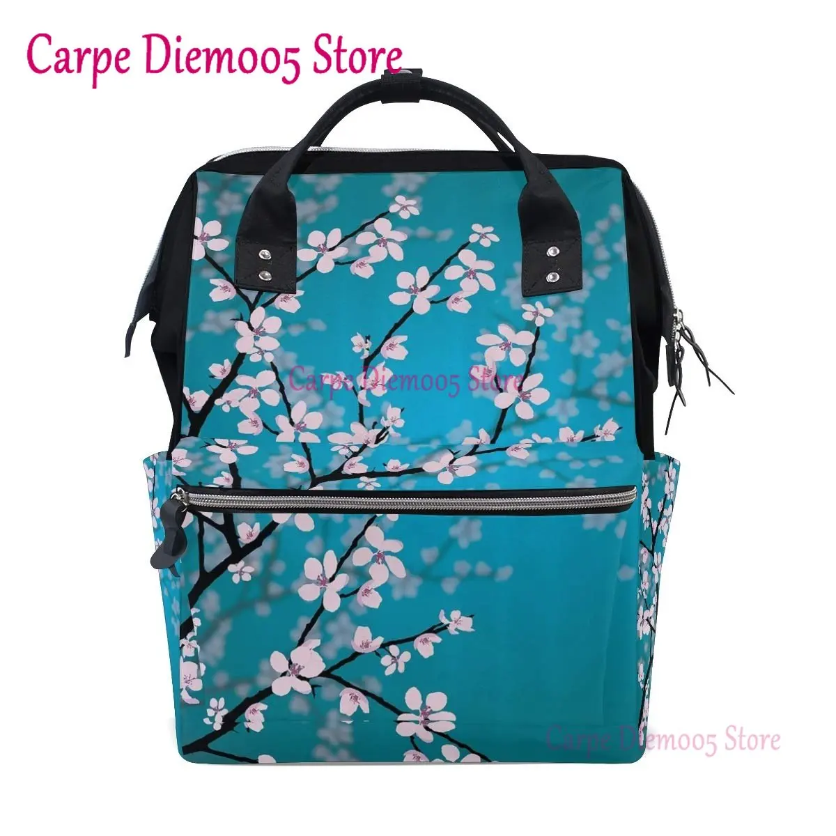 Diaper Bags Backpacks Mummy Backpack with Cherry Blossoms Travel Laptop Daypack