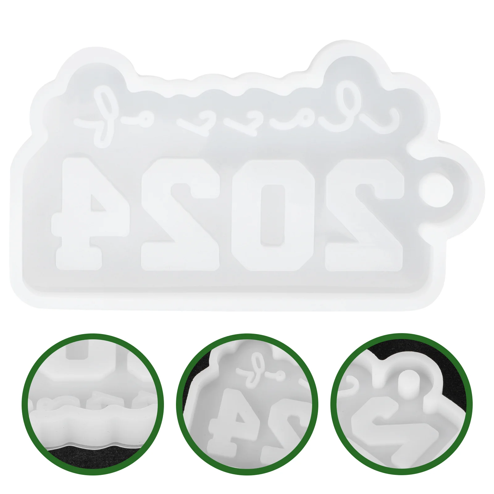 

2024 Graduation Resin Molds Silicone Class Keychain Hanging Charm Mold Epoxy Casting Diy Gift White