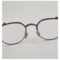 Откидная крышка S-400T, японский стиль, ацетат, чистый титан, овальная оправа для очков, оправа для бровей, мужские сверхлегкие очки — изображение 4