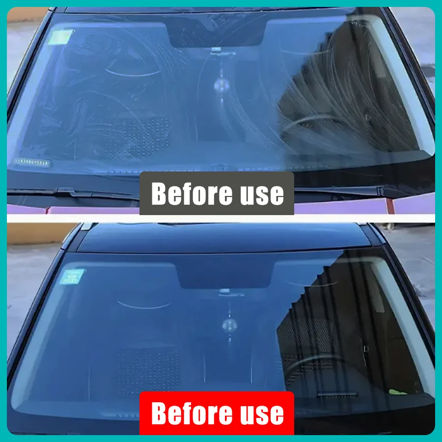 Car Glass Oil Film Remover Ryekew Paste Car Glass Film Remover Clear View Hydrophobic Windshield Car Window Waterproofing Agent