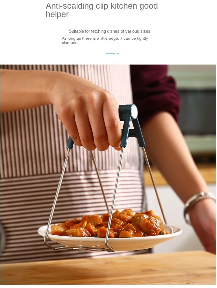 Description Picture 4 of itemKitchen Anti Scalding Clip Hot Plate Gripper Hot Bowl Gripper Clips For Cooking Baking Pressured Cooker Microwave Oven Air Fryer