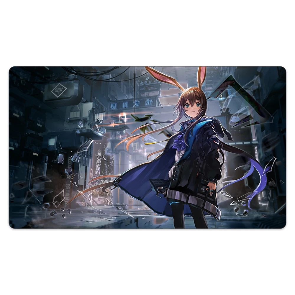 

Bunny Ears Board Game Playmat Compatible for Standard Size Tablemat Trading Card Game Natural Rubber Big MouseMat + Portable Bag