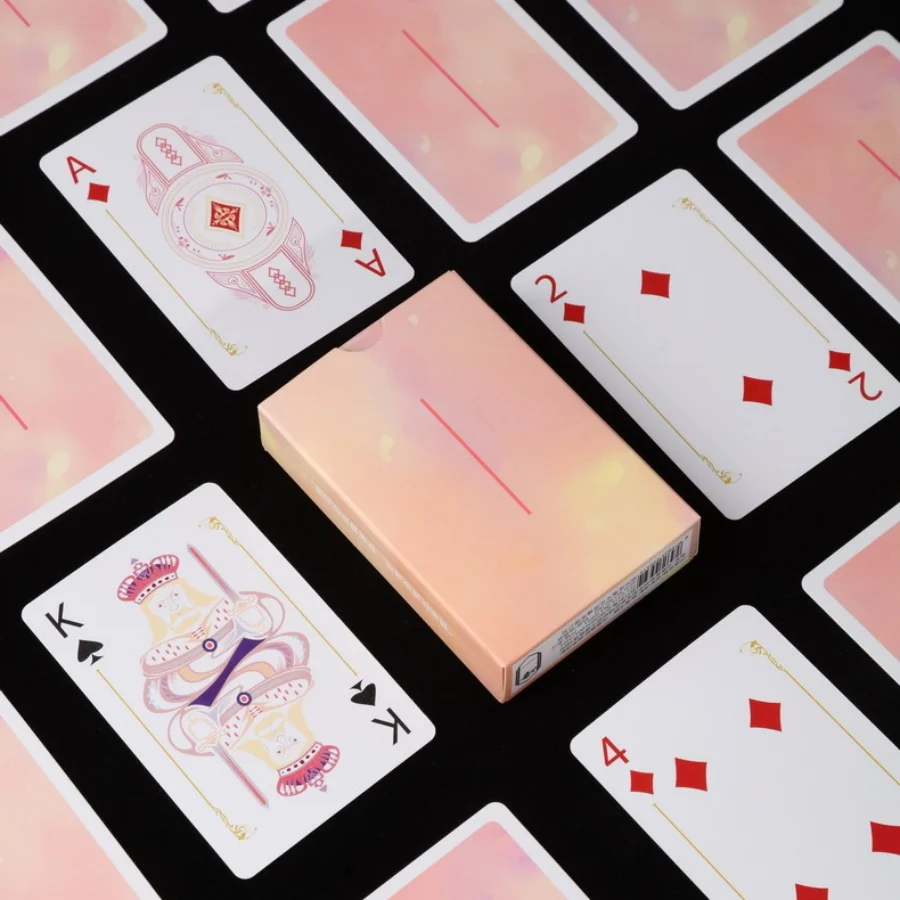 New 54 Pieces/set 57x87mm White Core Paper Poker Creative Gradient Deck Playing Cards Magic Tool Party Table Game