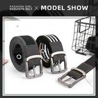 LUDIVIS Canvas Belt Outdoor Tactical Belt Unisex High Quality Canvas Belts for Jeans Male Luxury Casual Straps Ceintures 4