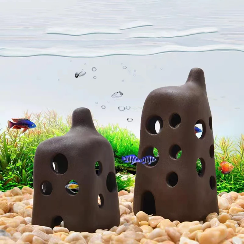 Ceramic House Fish Tank Aquarium Decoration Fish Shrimps Shelter House Pottery Scorpion Canister Simulation Stone Ornament fish tank ornaments fish tank decorations aquarium ornaments