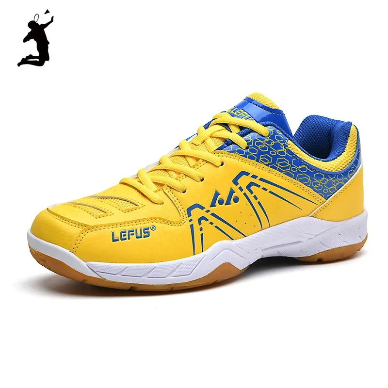 

Plus Size 36-45 Unisex Professional Badminton Sport Shoes Yellow Blue Women Volleyball Table Tennis Sneakers Lightweight L021