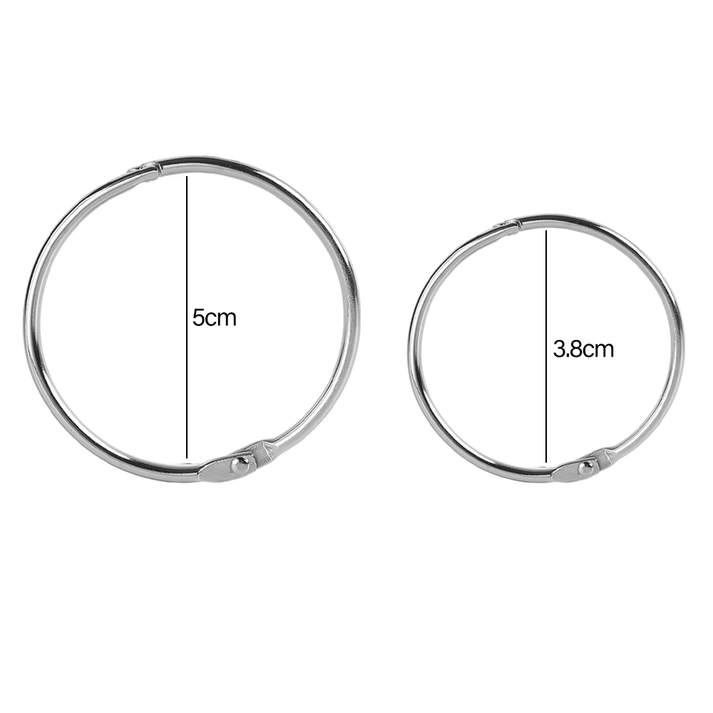 Dedang 50 Anneaux De Reliure à Feuilles Mobiles 2,5 Cm  Avec Perforatrice Anneaux Livre Robustes Pression D Index Porte Cl S Flash En Papier Pour Ord