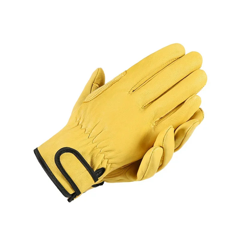 Work Gloves Protective Gloves Leather Workers Work Welding Safety Protection Garden Sports Motorcycle Driver Wear-resistant Gloves