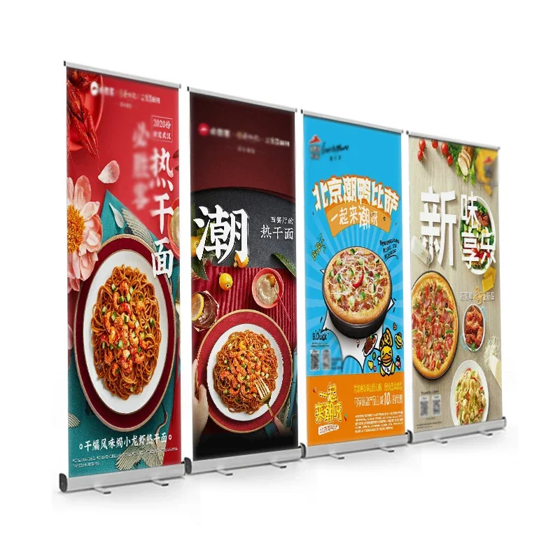 Banner Roll-up Banner Aluminium Stand Retractable Opaque PVCwith no curl edges Printing for Trade Show Display