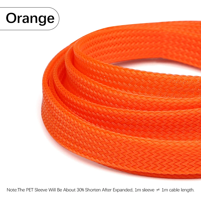 Expandable PET Braided Cable Sleeve - Wire Protection Sheath, Multiple Sizes Available