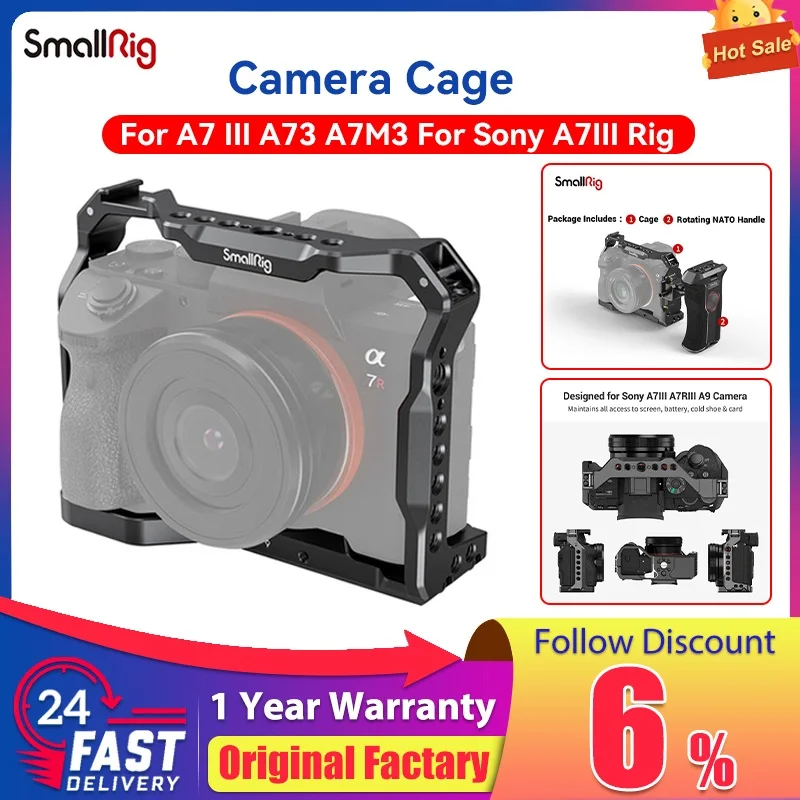 Sony Camera MAGICRIG A7R3 Cage Kit With Top Handle+Wooden Side