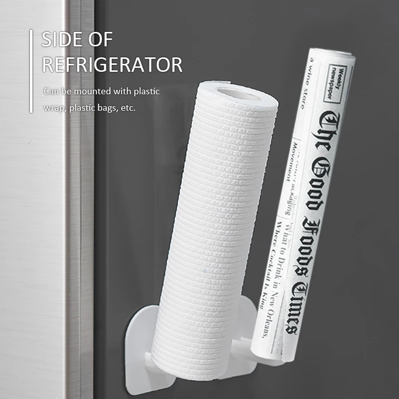 Description Picture 6 of item1/3pcs Plastic Tissue Hanger Paper Roll Holder Wall Mounted Towel Storage Rack Organizer Shelf Kitchen Bathroom Accessories