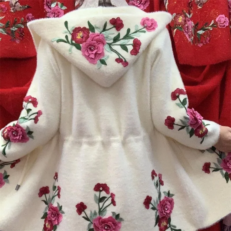 패션 어머니 모피 자켓 봄 6XL 2023 가을 겨울 새로운 모조 밍크 벨벳 코트 ..