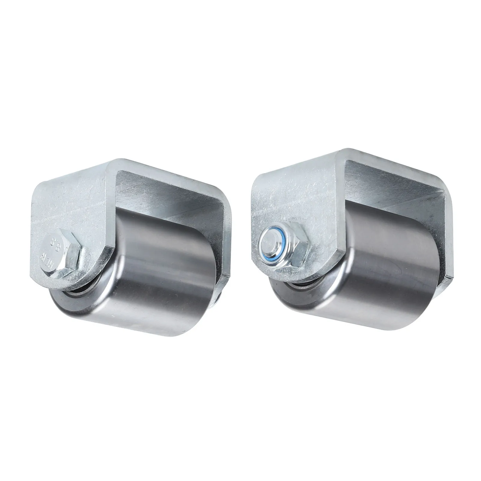 2pcs Weld On Trailer Rollers 2 Inch Chassis Protection Heavy Duty Steel Micro RV Skid Wheels