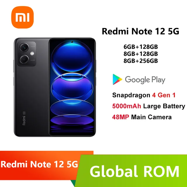 Global ROM Xiaomi Redmi Note 12 5G 128GB / 256GB 6.67 GOLED Display 120Hz  Snapdragon 4 Gen 1 5000mAh 48MP Camera 33W - AliExpress