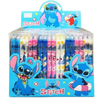 12Pcs/Set Cartoon Lilo and Stitch Gel Pens 0.5mm Black Ink Ballpoint Pen for School Office Supplies Stationery Birthday Gift 1