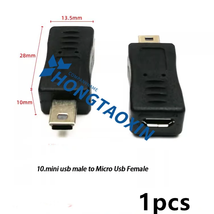 CERRXIAN Cavo Mini USB Femmina A Micro USB Maschio Angolato – Coppia Destra/Sinistra 22,8 Cm