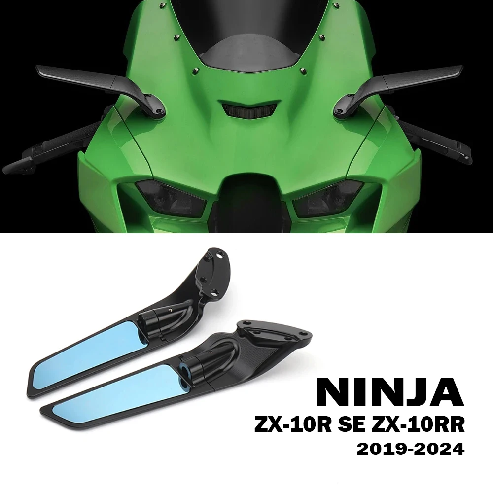 

Ninja ZX10R Accessories for Kawasaki ZX-10R SE ZX10RR ZX-10RR ZX 10 R RR Motorcycle Rearview Mirror Adjustable Rotating Aluminum