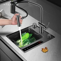 ASRAS Bar Counter Island อ่างล้างจานอัจฉริยะบริสุทธิ์ชามเดียวผลไม้และผักอ่างล้างจานอัจฉริยะบริสุทธิ์ 3