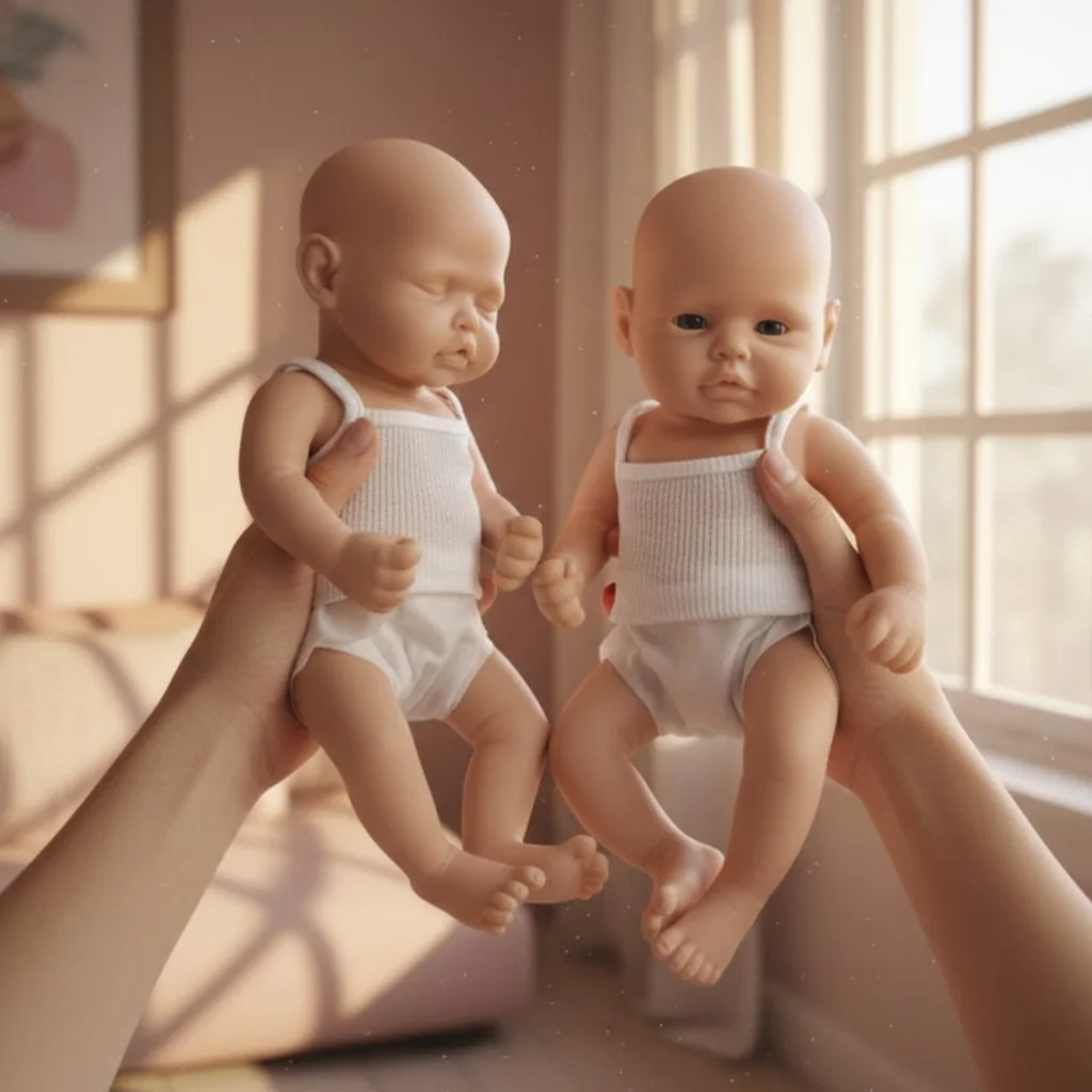 33 センチメートル未塗装リボーン人形男の子/女の子リアルな全身ソフト