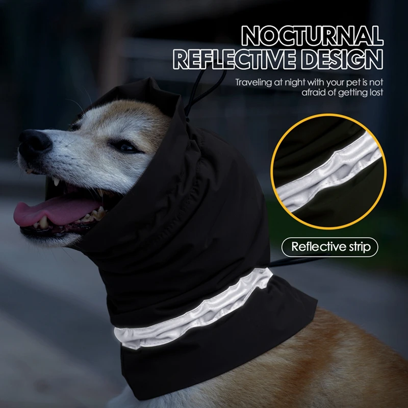 Waterproof Dog Snood Dog Neck and Ears Warmer Reflective Dog Neck