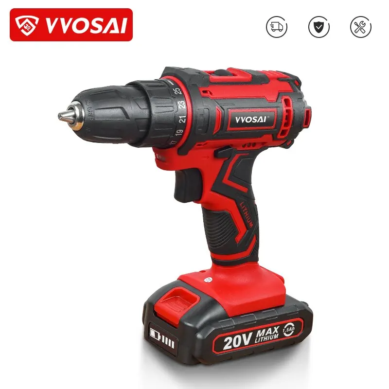 20V Max Lithium-ion Cordless Impact Driver with 1.5Ah Lithium-ion Battery &  Charger, Bit Holder & LED Light - AliExpress