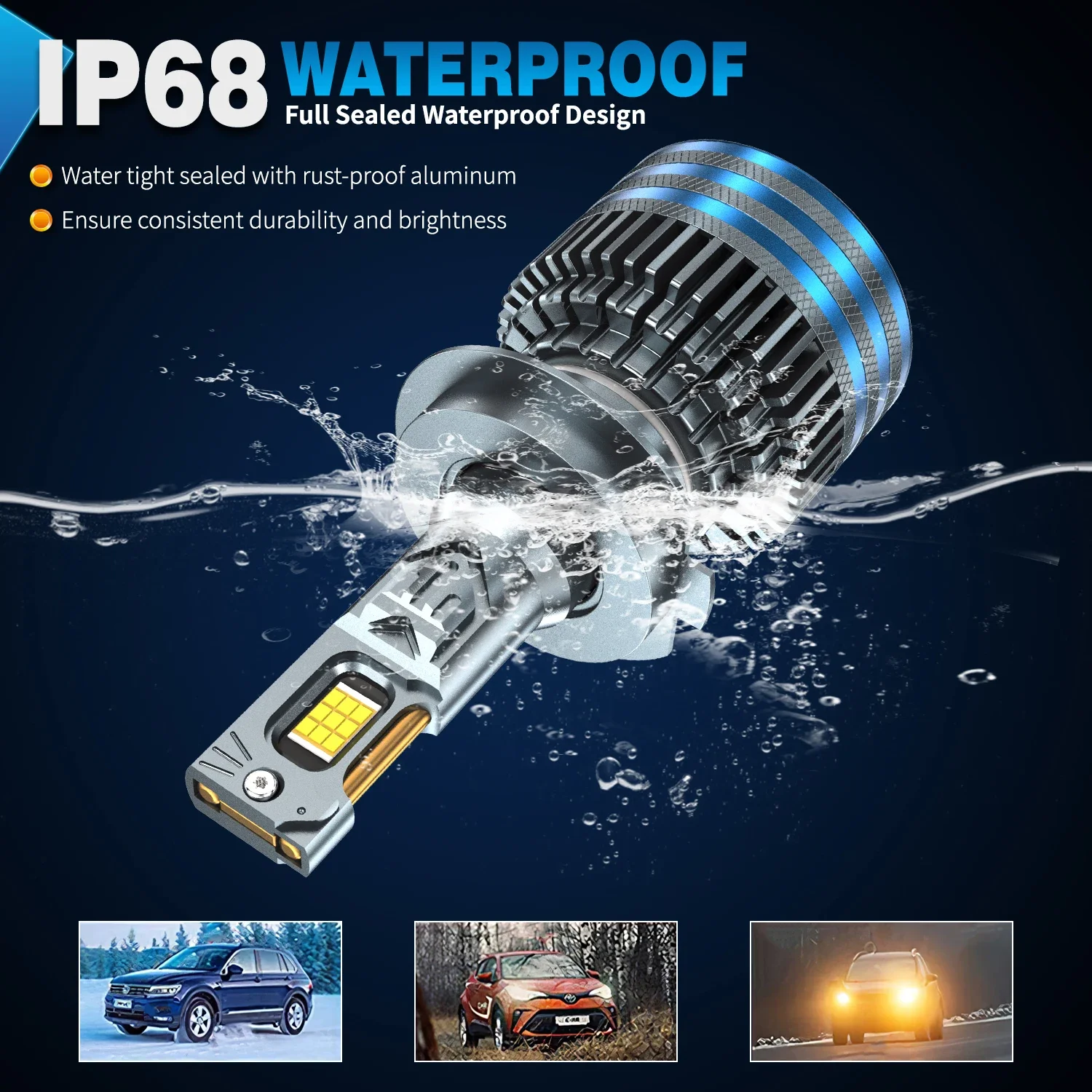 HYNBYZJ 520W H7 H1 H8 H9 H11 Lights 600000LM LED Car Headlight Hb3 Hb4 9005 9006 9012 9007 9008 H4 Led Lights for Auto Lamp