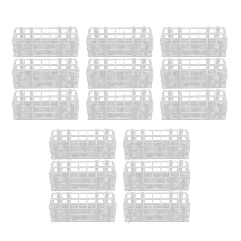 

New 15 Packs Plastic Test Tube Rack, 21 Holes Lab Test Tube Rack Holder For 30Mm Test Tubes, White, Detachable (21 Holes)