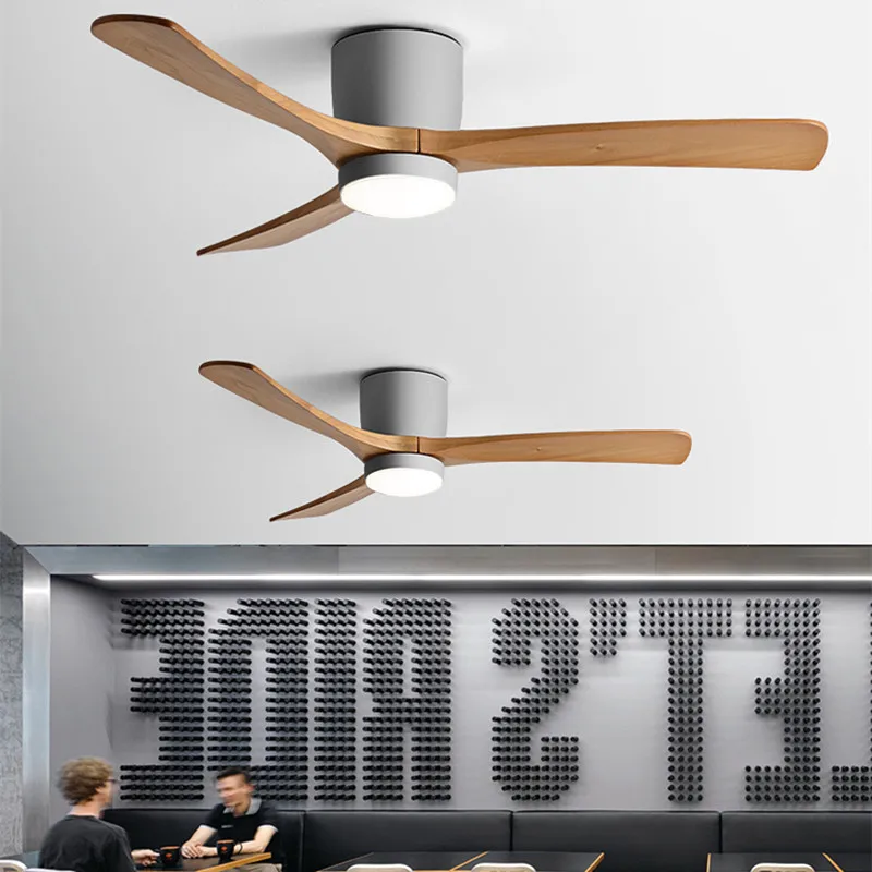 Pale Del Ventilatore A Soffitto In Legno Nordico Silenzioso Motore Reversibile Ventilatore A 3 Ventole Ventilatore A Soffitto Con Telecomando A Basso 
