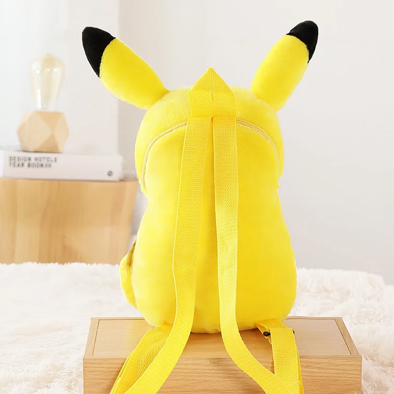 Genuine Cartoon Pokemon Pikachu Plush Backpack Boy and Girls Cute Bag Ins Korean Style Anime 7