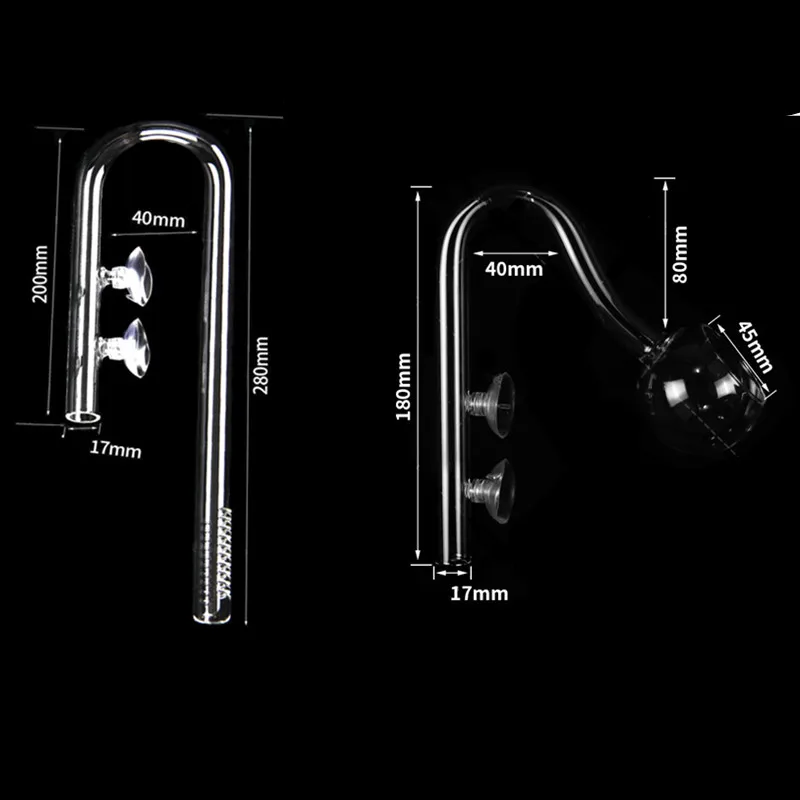 Hamiledyi Tuyau en verre pour aquarium - Lys - Écumoire et sortie de lys  pour aquarium - Tube de filtre pour poissons d'eau douce
