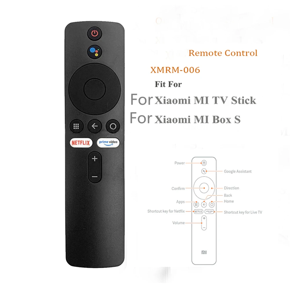 Smart Tv Box Telecomando Vocale Per Xiaomi Mi Box S Xmrm-006 Per Mi Tv Stick Mdz-22-Ab Mdz-24-Aa