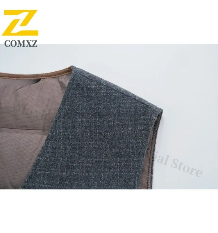COMXZ Down Sleeveless Vest Material Close-up
