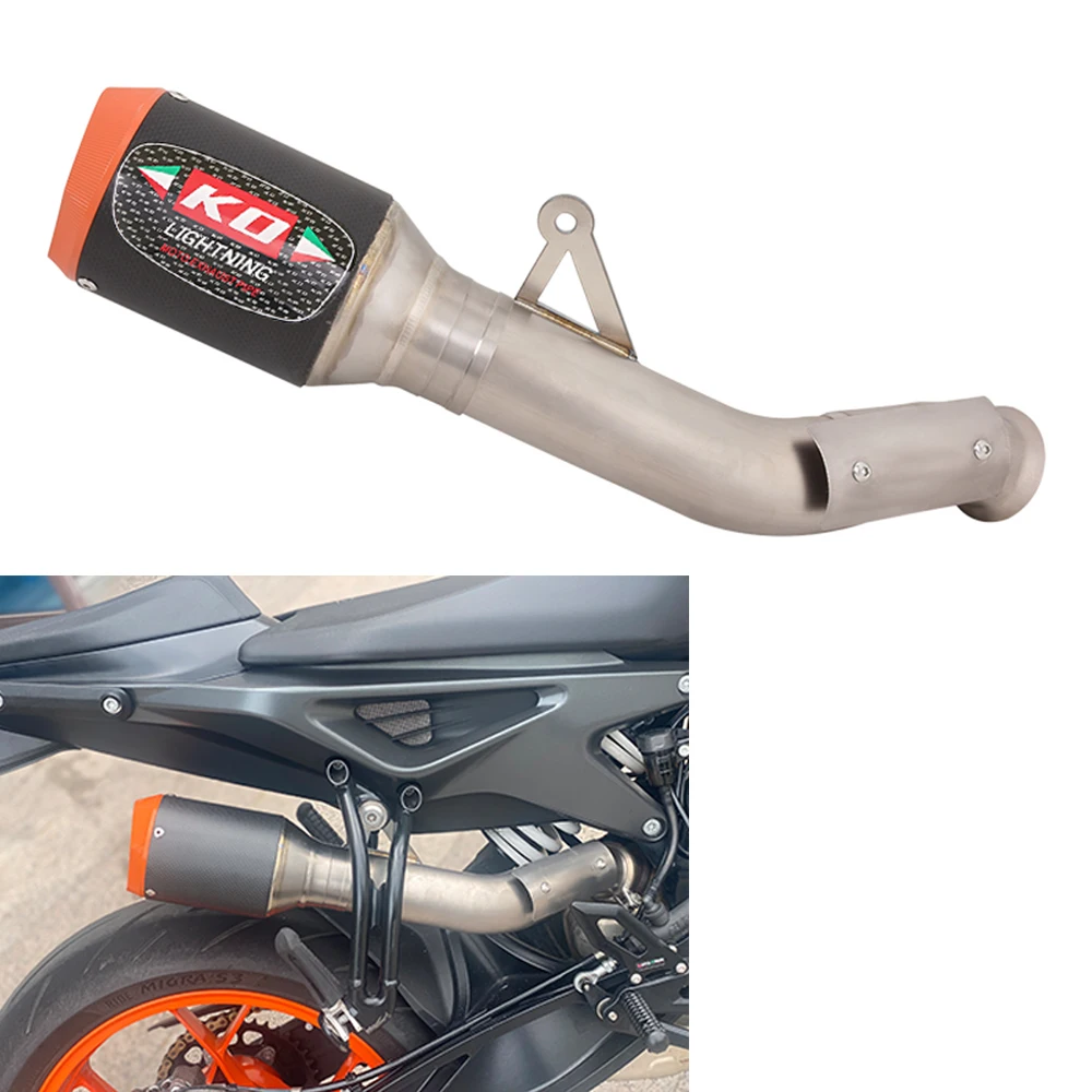 

Exhaust Tail Pipe Motorcycle Muffler Mid Link Pipe Titanium Alloy Modified For DUKE 790 2018-2023 DUKE 890 890R 2020-2023