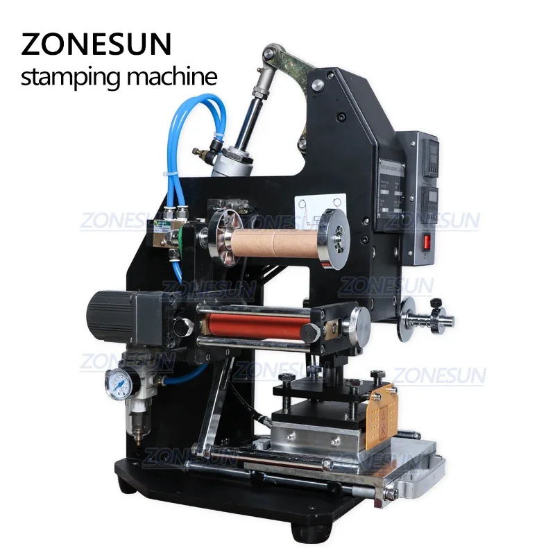 ZONESUN ZY-819K2 Pneumatic Hot Foil Stamping Machine Semi-Automatic Heat Press Printing Embosser Machine 110V/220V