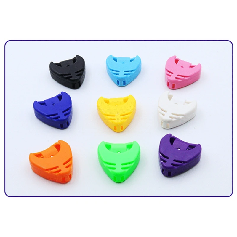 Y67A-Musical Instrument Pick Box, Guitar Colored Pick Clip, Heart-Shaped Clip, Stickable Box