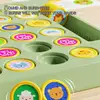 Two-Player Flipping Chess Cartoon Animal Flipping Card With Stickers Classic Fun Chess Board Game early Educational Memory Toys 3