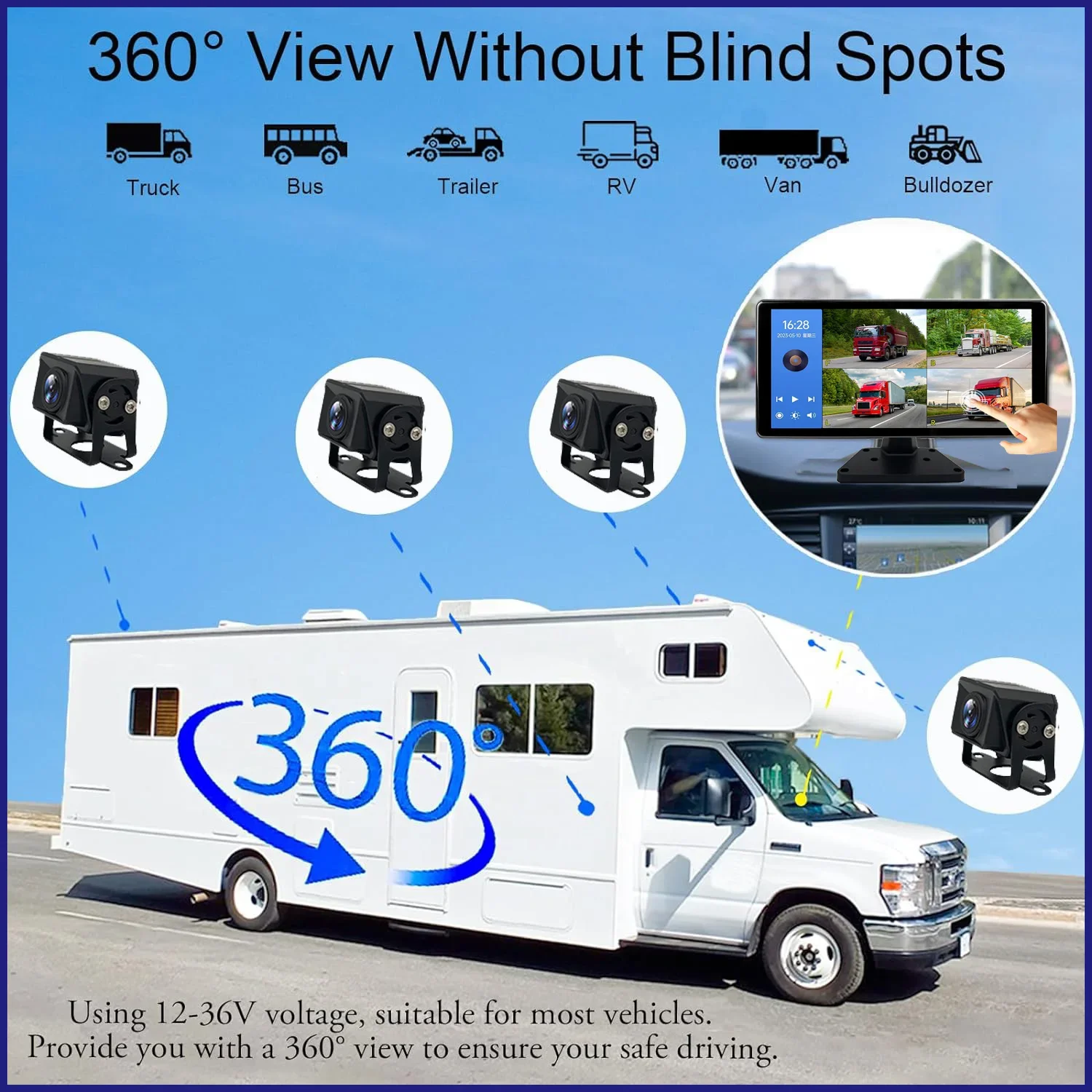 Ʈ 簢 ̴ BSD 溸  DVR , Ʈ , AHD 1080P IR ī޶ 4  , 10.36 ġ 4 ä