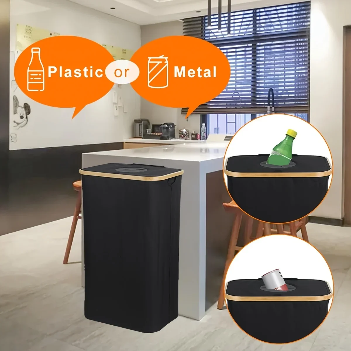 Empty Bottle Basket Wastewater Bottle Collection Bag Folding Bag for Organizer Recyclable Tote Hamper