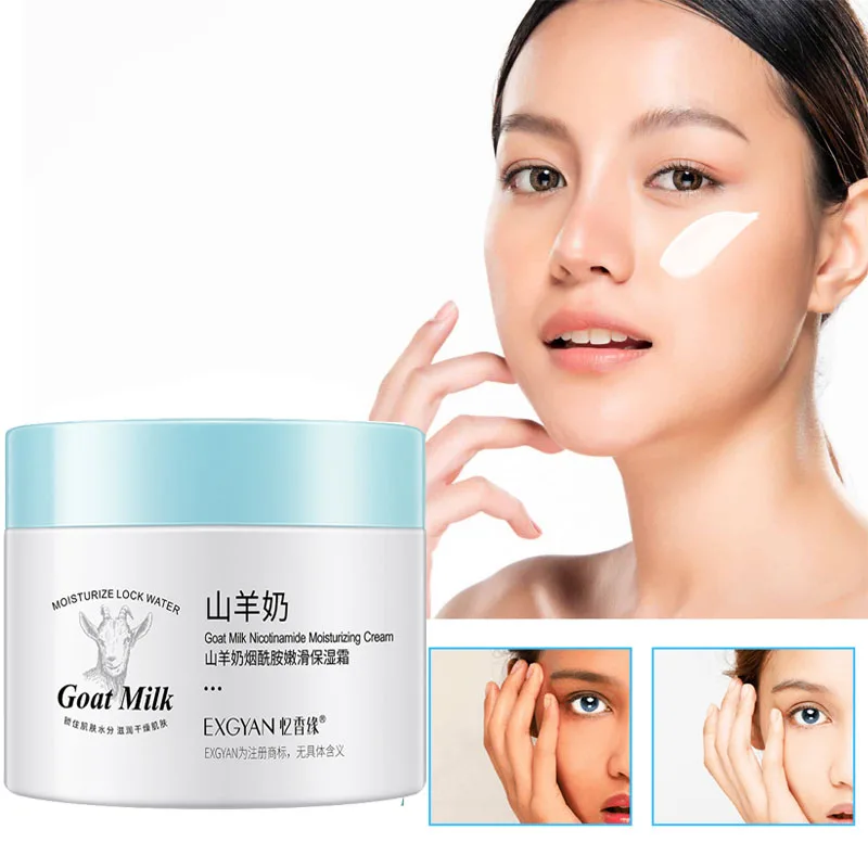 Goat Milk Nicotinamide Whitening Face Cream Anti Wrinkle Moisturizing Nourish Facial Cream Beauty Skin Care 140g