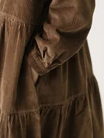 Autumn Winter Corduroy Dress Women Casual Dresses Fashion Female Vestidos Long Sleeve Vintage  A-line Dress Women's Dresses - Image 5