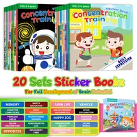 10 Set Reusable Kids Stickers Books Toys Novel DIY Sticker Matching Game Montessori Focus Learning Educational Toys For Children 2