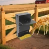 Rainproof Suspended Feeder with Covered, Black Animal Feeder Hanging Deer Feeder, Hanging Deer Feeder with Lid
