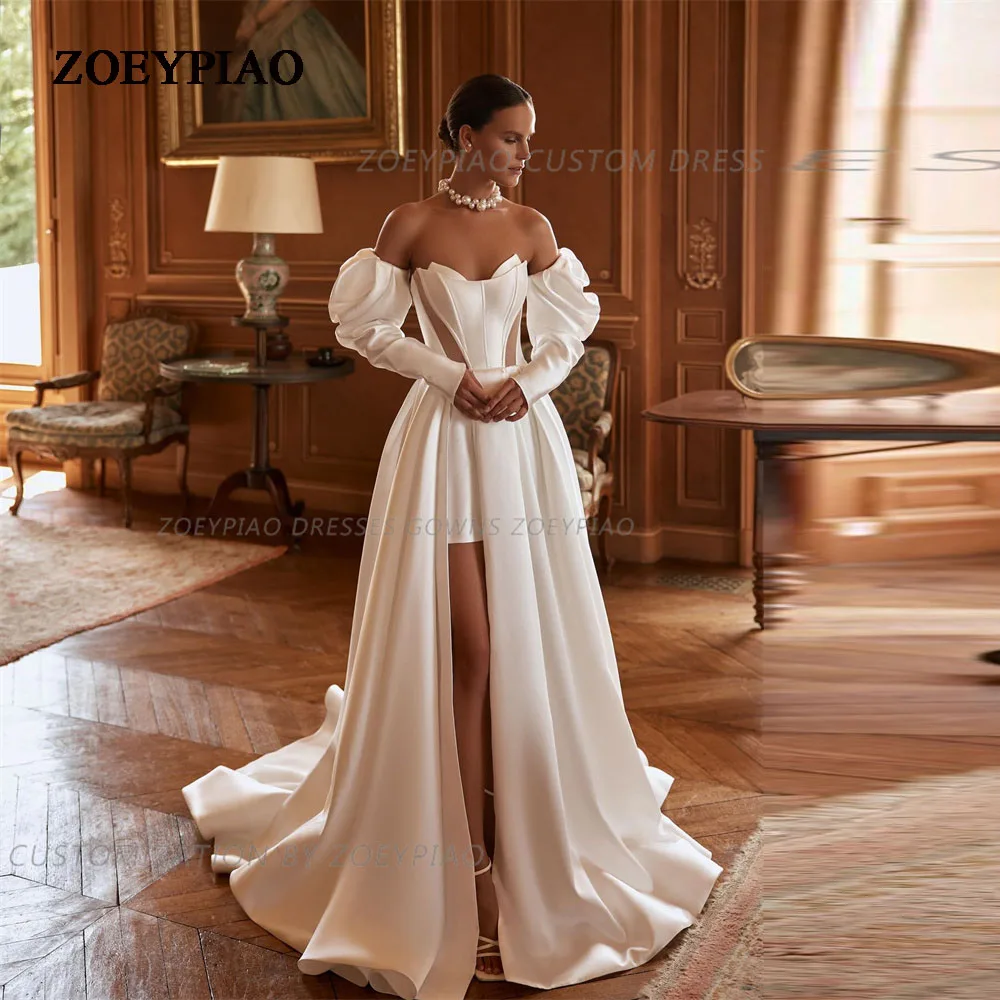 

Женское атласное свадебное платье It's yiiya, черное винтажное платье-трапеция с длинным рукавом, длинным шлейфом и Боковым Разрезом на лето 2024